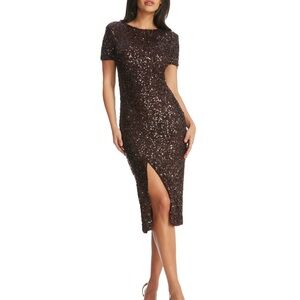 Dress the Population Natasha Dress Mocha